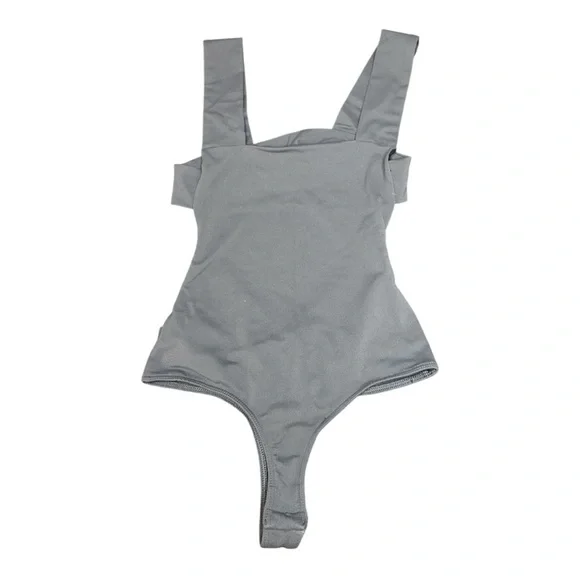 Free People Charcoal Strappy Bodysuit - Picture 3 of 7